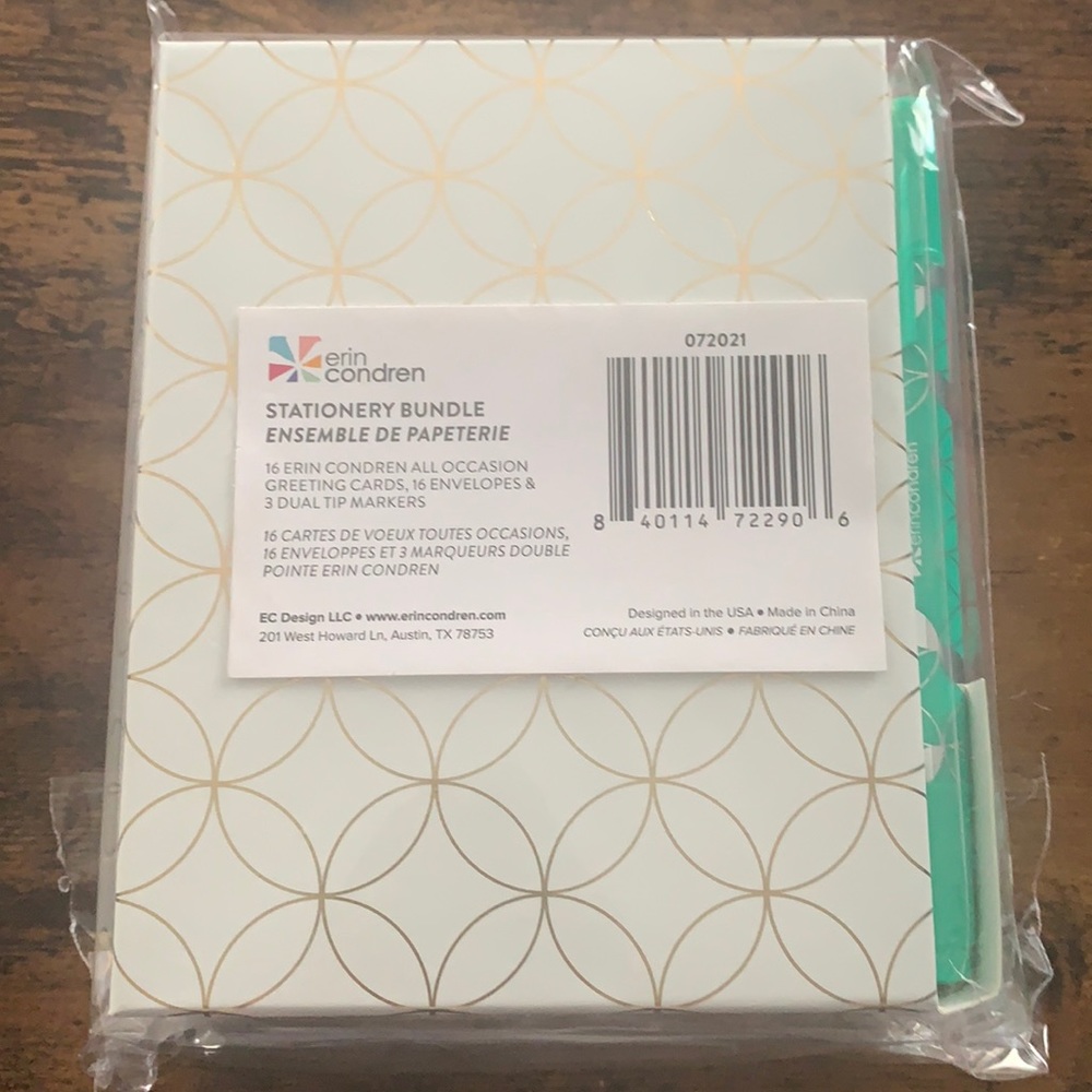 Erin Condren Stationary bundle: 16 all occasion cards & 3 dual tip markers.